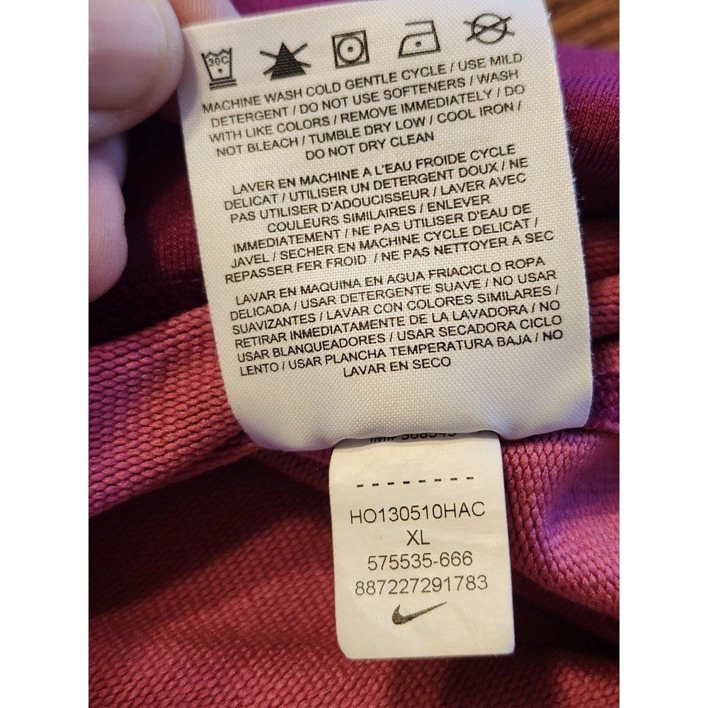 Nike Dri-Fit Hoodie Womens XL Magenta Pink Wool Blend Running‎ Sweatshirt - Picture 11 of 11